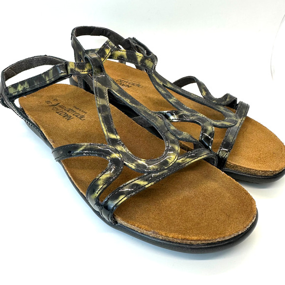 Naot Dorith Women Gladiator Sandal US 8 Leopard‎ Suede Leather Hook & Loop Strap - Picture 4 of 16